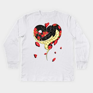 Love is like a snake Kids Long Sleeve T-Shirt